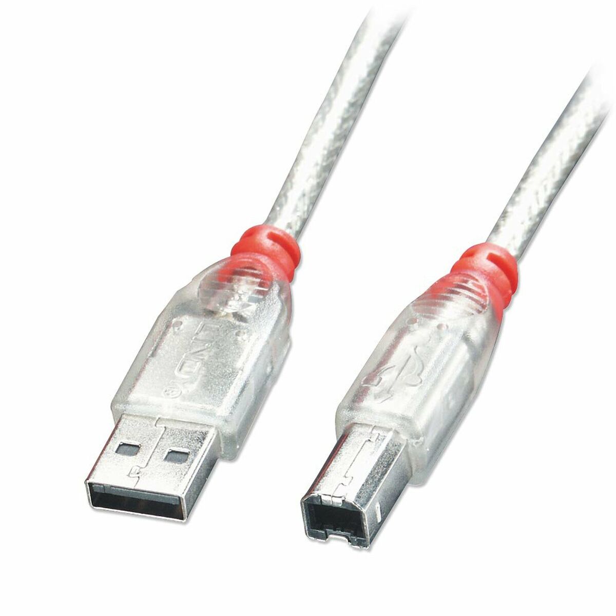 USB A to USB B Cable LINDY 41754 3 m White