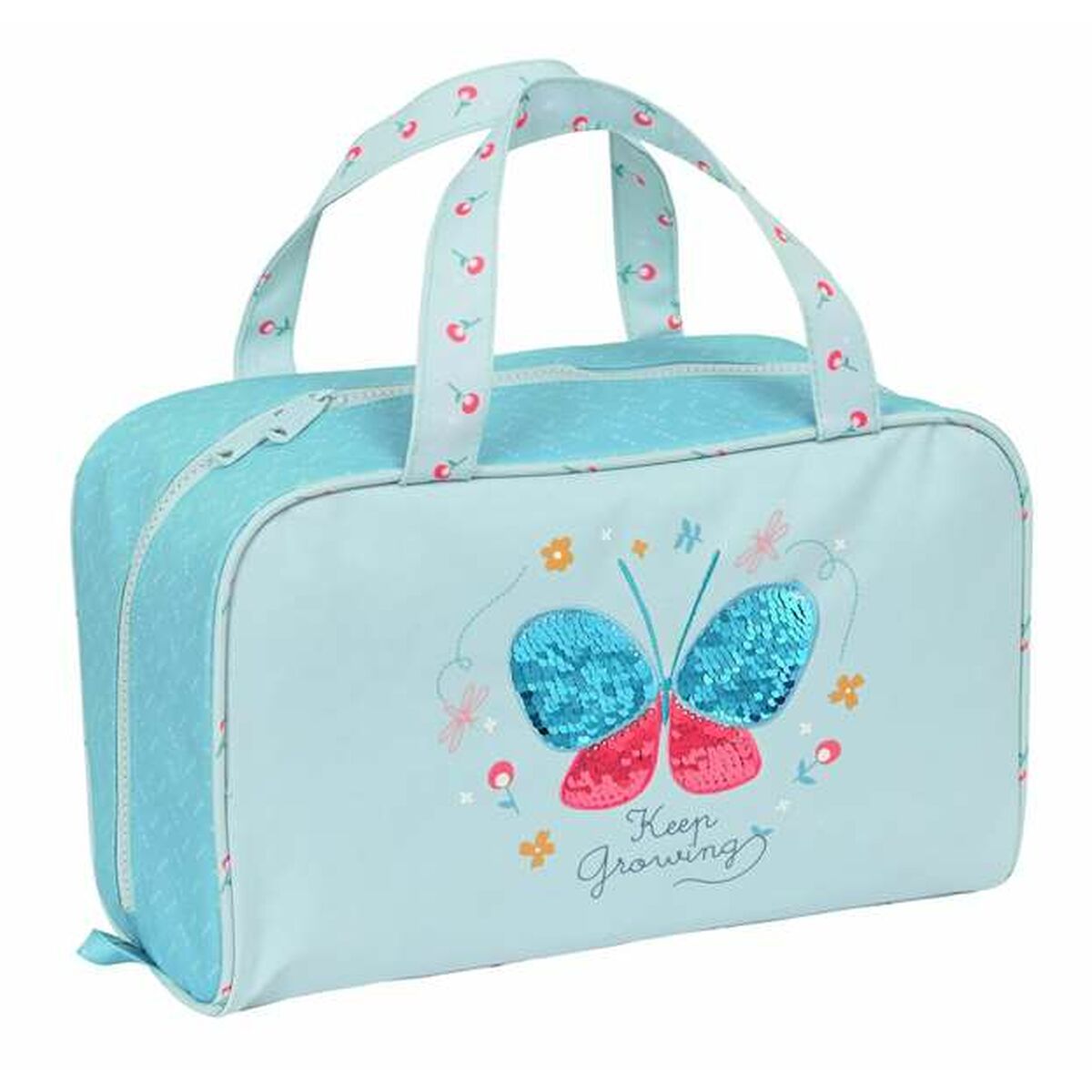 School Toilet Bag BlackFit8 Light Blue Butterfly 31 x 14 x 19 cm