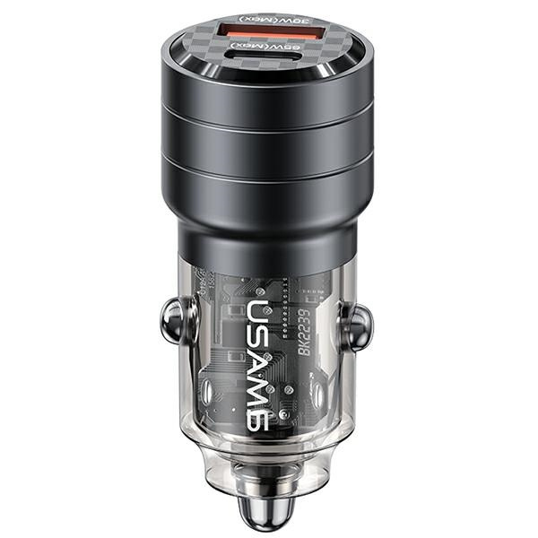 USAMS C36 Car Charger USB-A+USB-C 95W Fast Charge black (US-CC176)