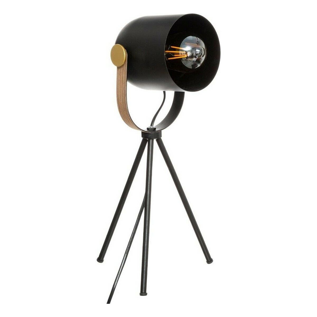 Desk lamp Atmosphera Action Tripod 16 x 18 x 45 cm Black 25 W polystyrene