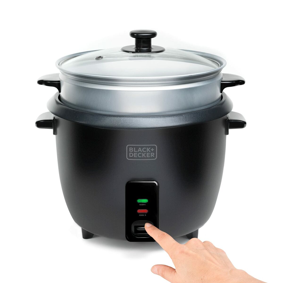 Rice Cooker Black & Decker BXRC1800E Black 1,8 L White Aluminium 700 W Rice Cooker Black & Decker BXRC1800E Black 1,8 L White Aluminium 700 W