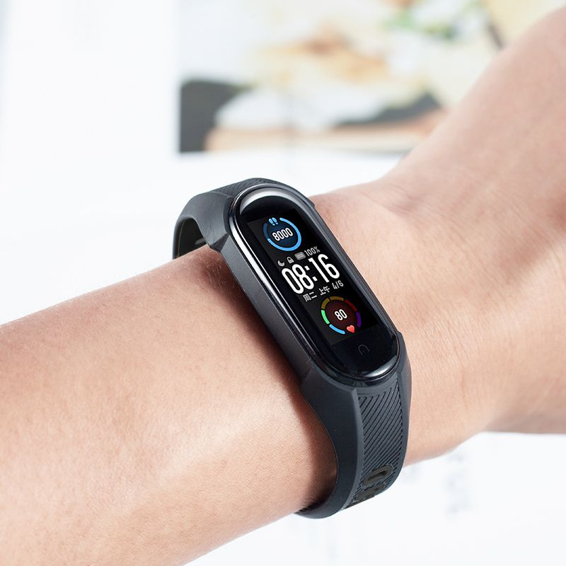 Tech-protect Armour Xiaomi Mi Band 5/6 Black/red