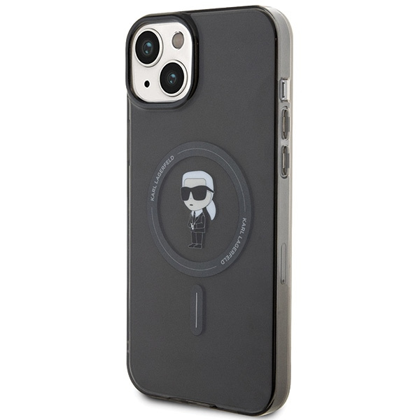 Karl Lagerfeld KLHMP15MHFCKNOK Apple iPhone 15 Plus / 14 Plus hardcase IML Ikonik MagSafe black