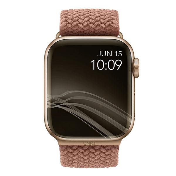 UNIQ Aspen Strap Apple Watch 4/5/6/7/SE 44/45mm Braided grapefruit pink