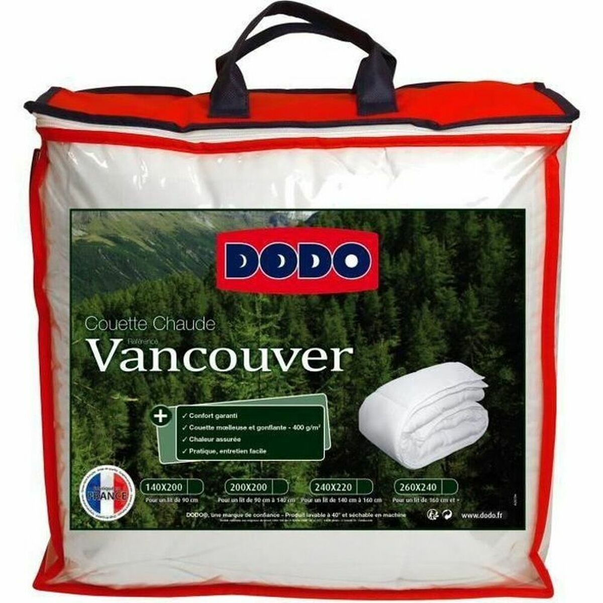 Duvet DODO Vancouver White 400 g (220 x 240 cm)