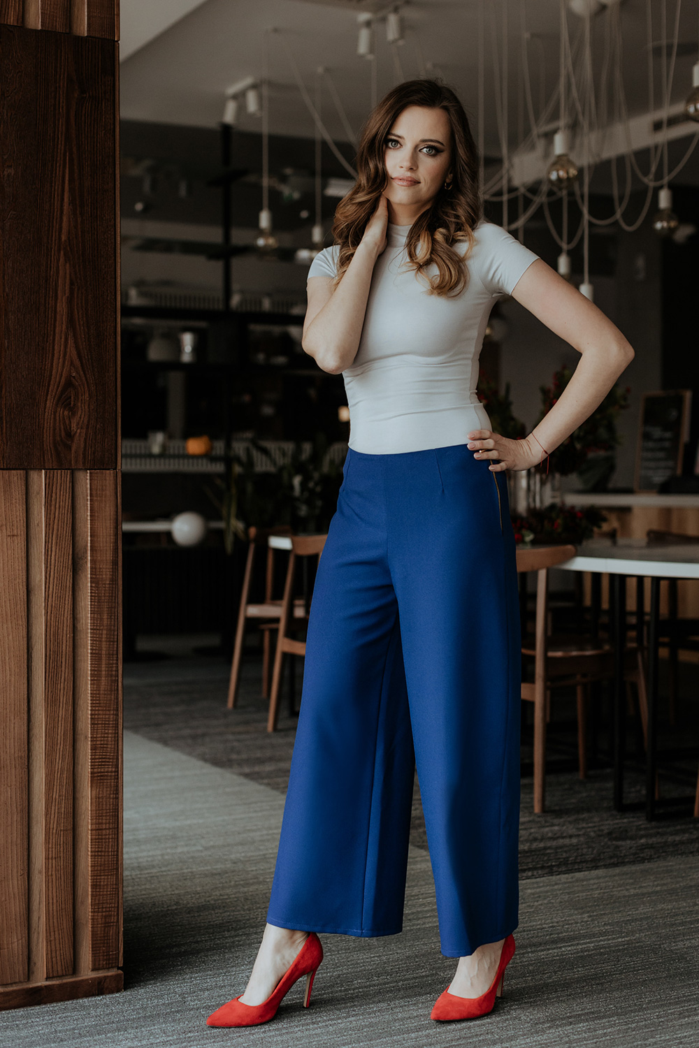 Women trousers model 176700 Tessita navy blue Ladies