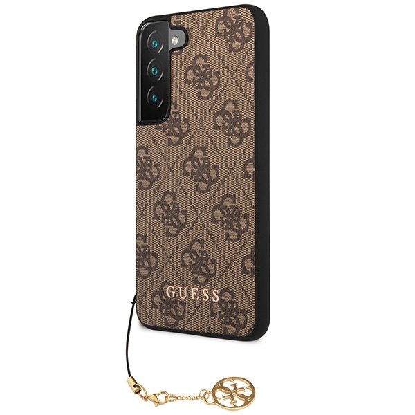 Guess GUHCS23SGF4GBR Samsung Galaxy S23 brown hardcase 4G Charms Collection