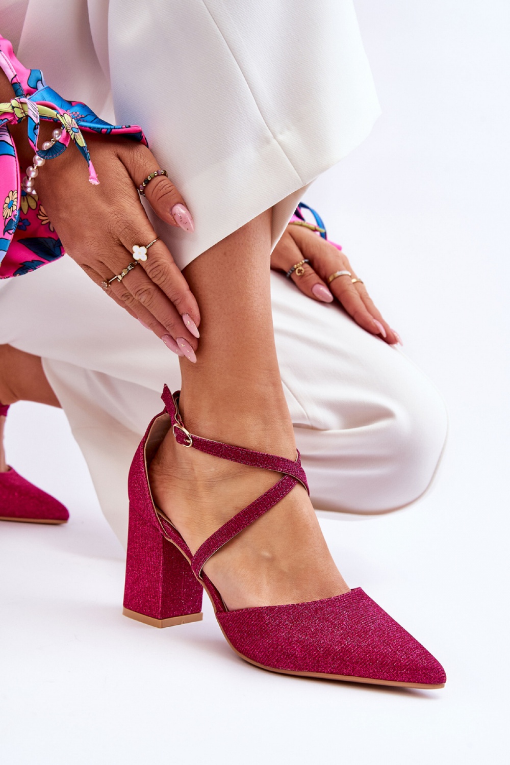  Block heel pumps model 181455 Step in style  pink
