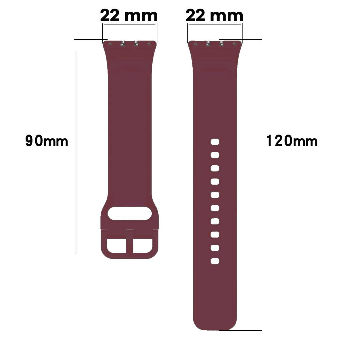 Bizon Strap Watch Silicone Samsung Galaxy Fit 3 burgundy