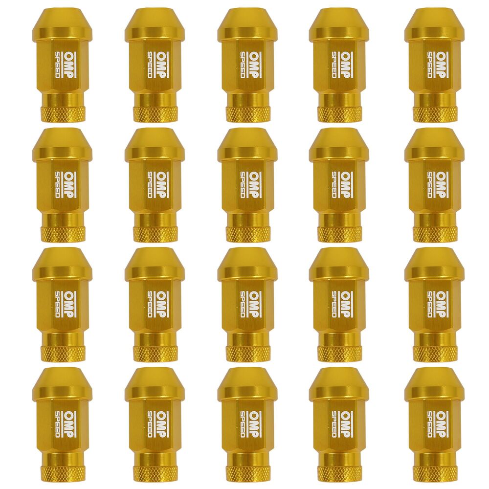 Set Nuts OMP Gold 40 mm 20 uds M12 x 1,50