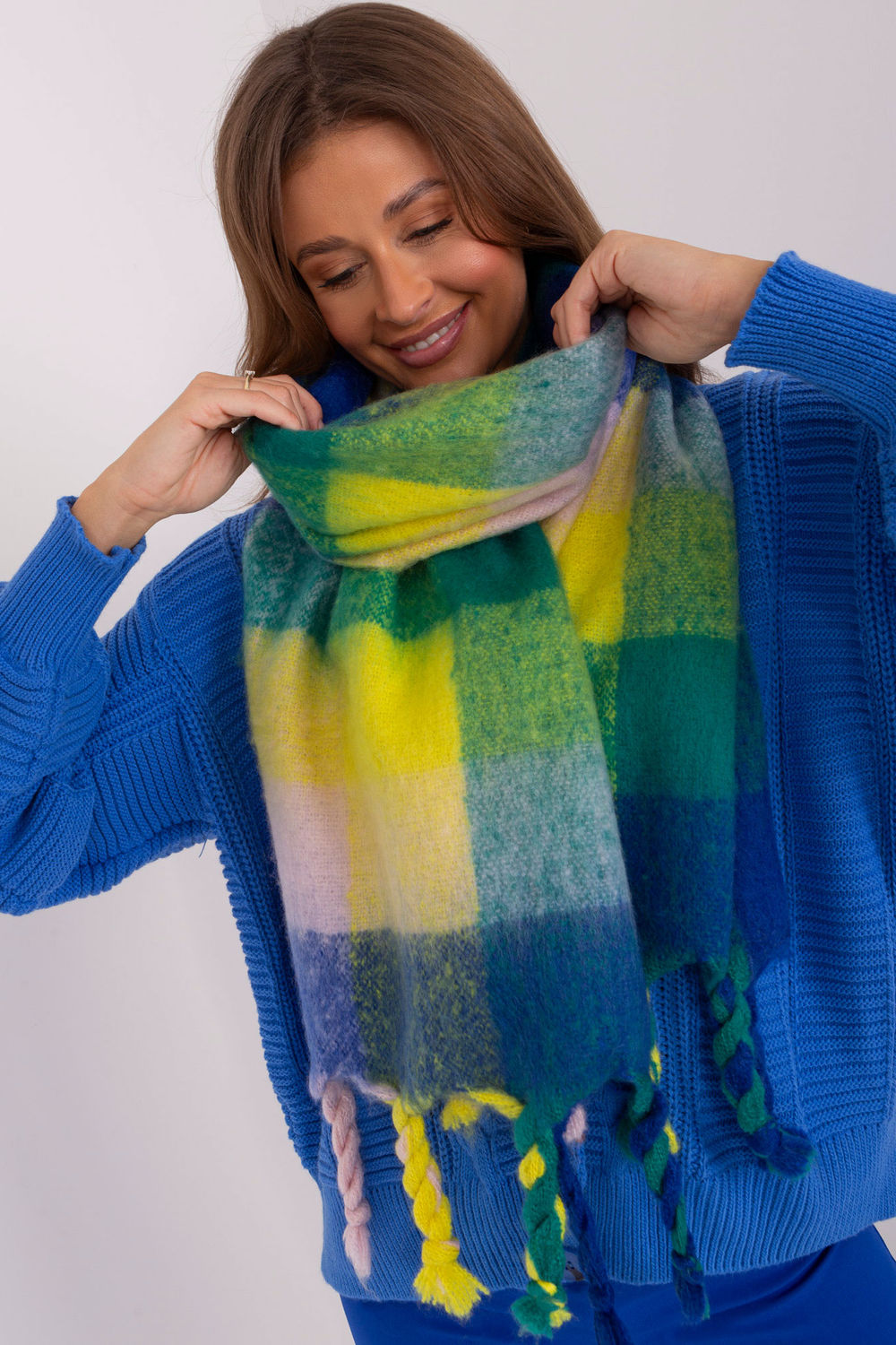  Shawl model 191706 AT  blue