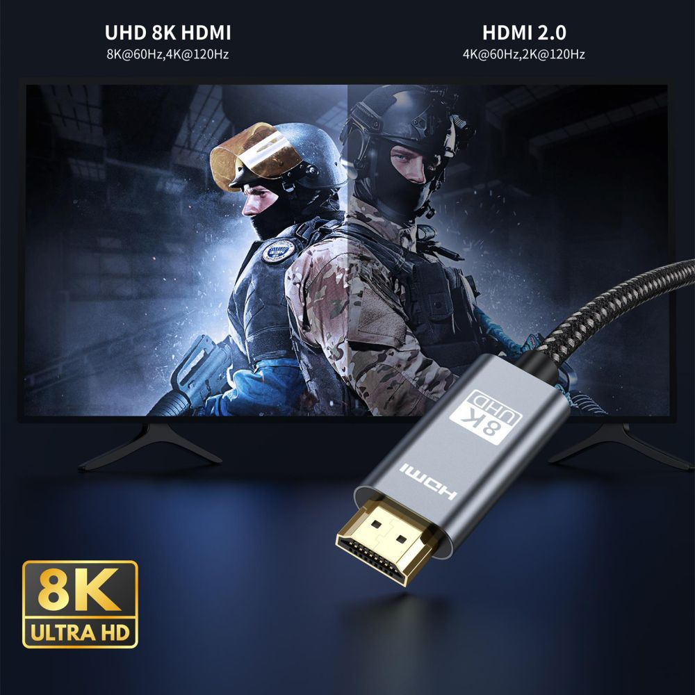 Tech-Protect Ultraboost HDMI 2.1 4K120Hz / 8K60Hz 100cm Black