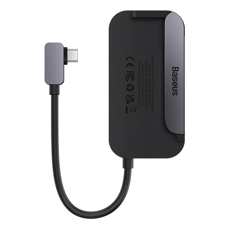 Hub 6in1 Baseus PadJoy Series USB-C - USB 3.0 + HDMI + USB-C PD + jack 3.5mm + SD/TF (gray)