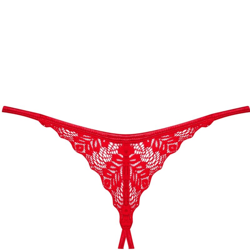 OBSESSIVE - INGRIDIA CROTCHLESS THONG RED XS/S