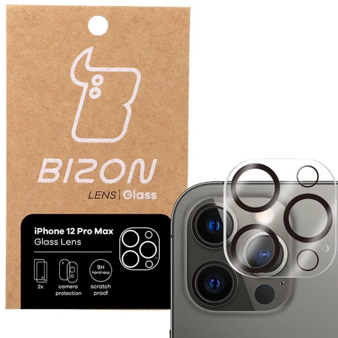 Bizon Glass Lens Apple iPhone 12 Pro Max [2 PACK]