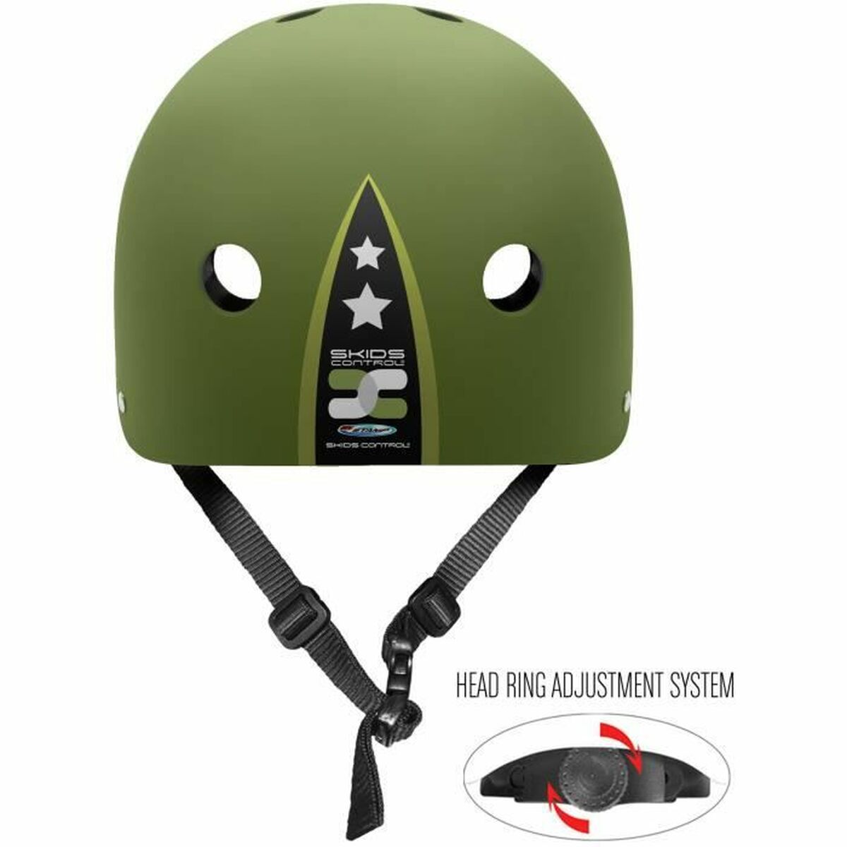 Helmet Stamp Military Star Black