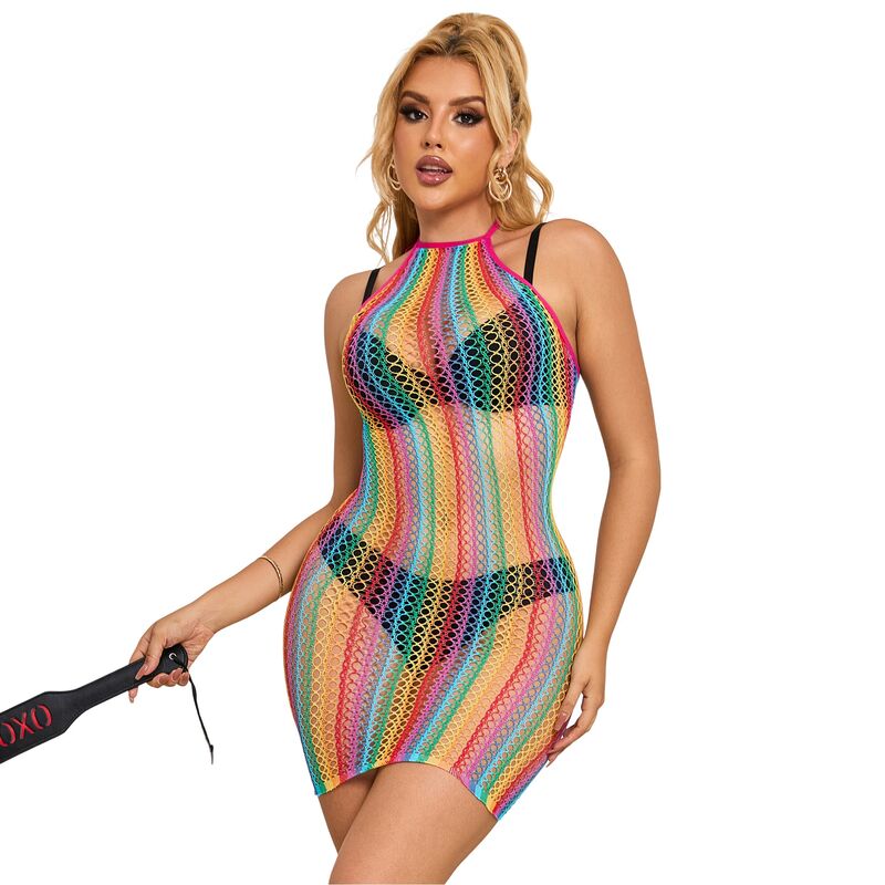 SUBBLIME - 952341 RAINBOW FISHNET BODYSTOCKING ONE SIZE SUBBLIME - 952341 RAINBOW FISHNET BODYSTOCKING ONE SIZE