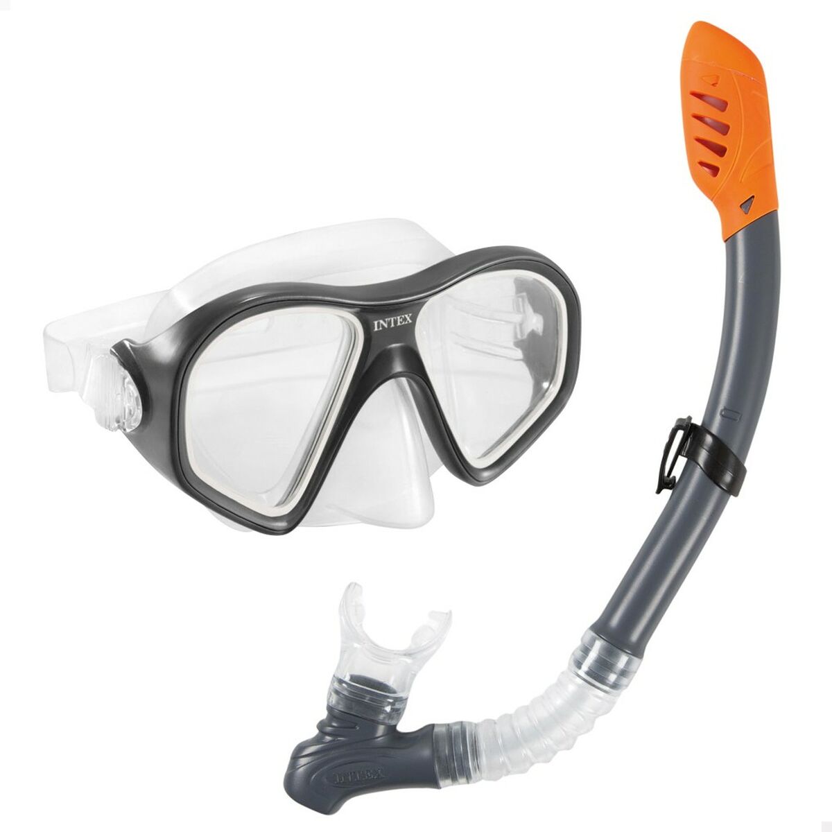Snorkel Goggles and Tube Intex Reef Rider Blue (6 Units)