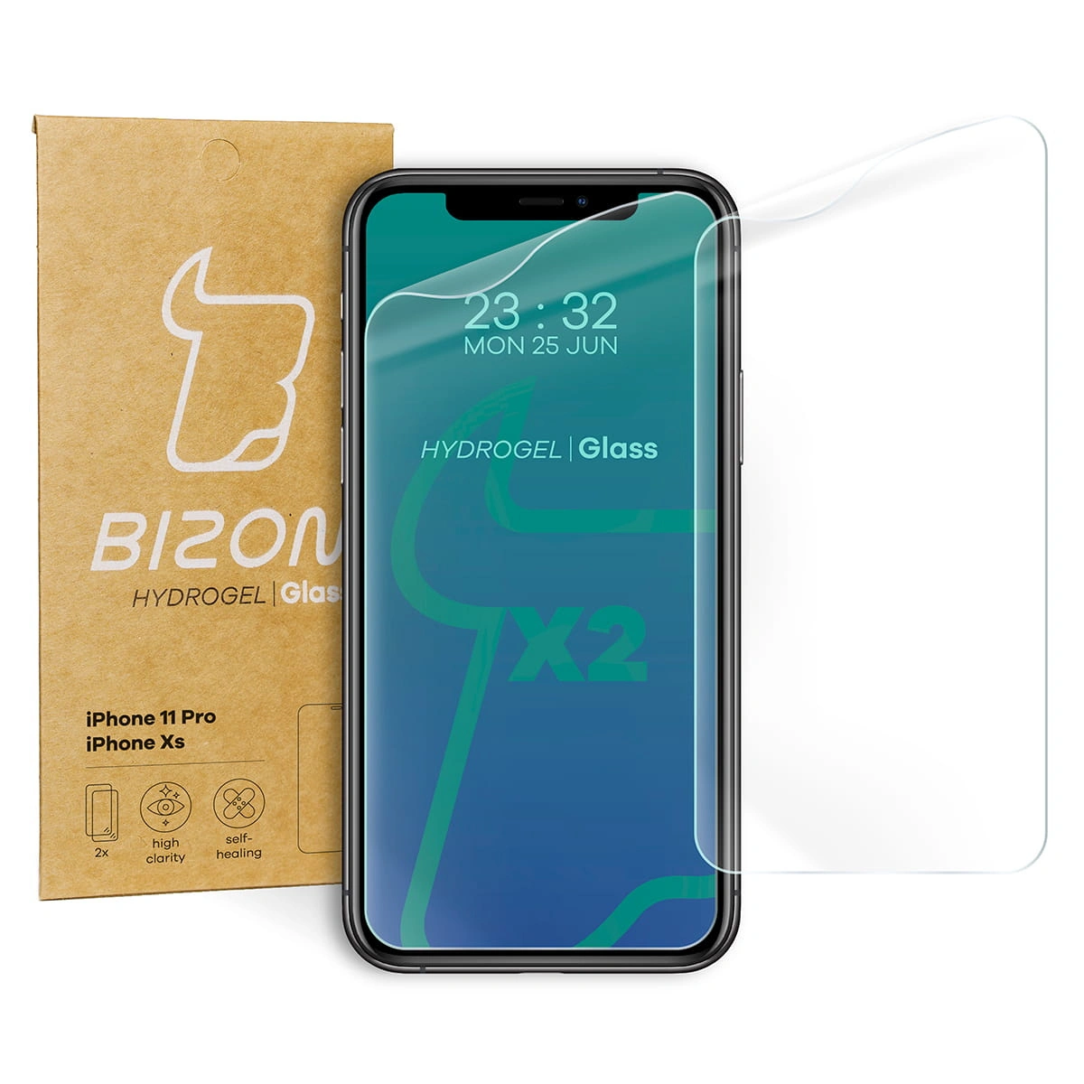 Bizon Glass Hydrogel Apple iPhone 11 Pro / Xs [2 PACK]