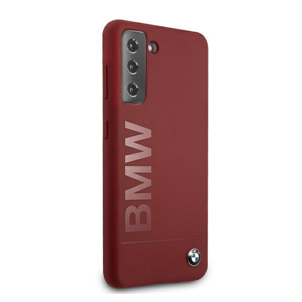 BMW BMHCS21MSLBLRE Samsung Galaxy S21+ Plus red hardcase Silicone Signature Logo