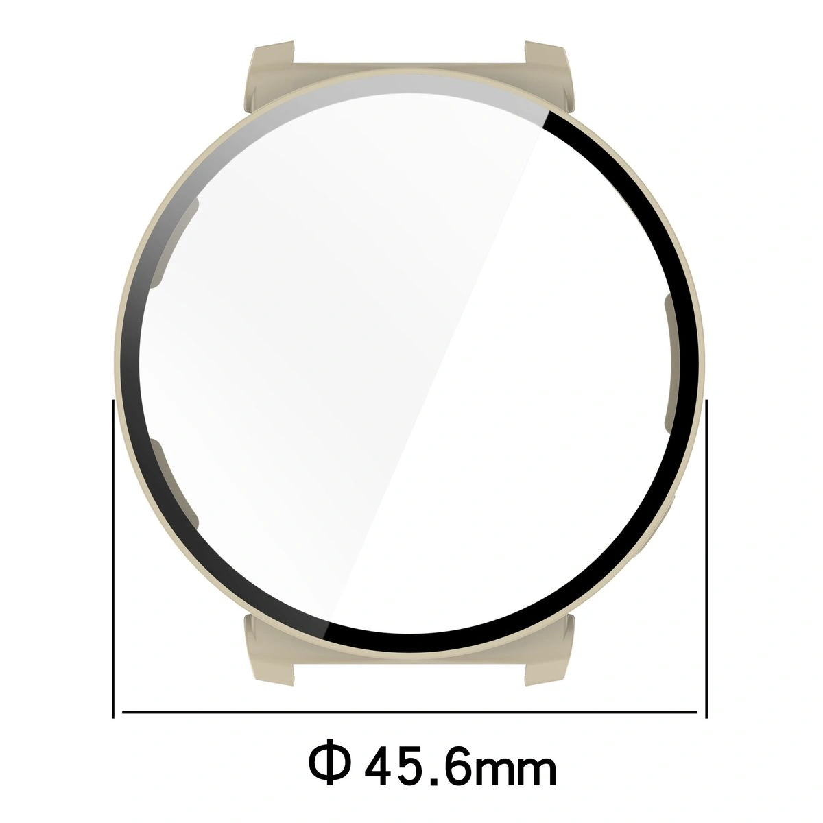 Bizon Case+Glass Watch Huawei Watch GT 5 Pro 42 mm beige
