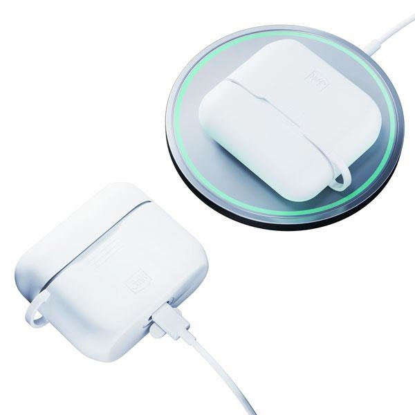 3MK Silicon Case Apple AirPods Pro + carabiner white