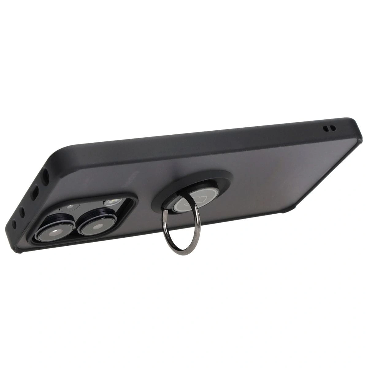 Bizon Case Hybrid Ring Xiaomi Redmi Note 13 4G smoky with a black frame