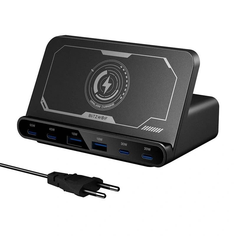Blitzwolf charging station BW-S27 160W, 2xUSB-A, 4xUSB-C, 15W (black)
