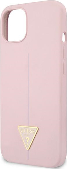 Guess GUHCP13SSLTGU Apple iPhone 13 mini purple hardcase Silicone Triangle