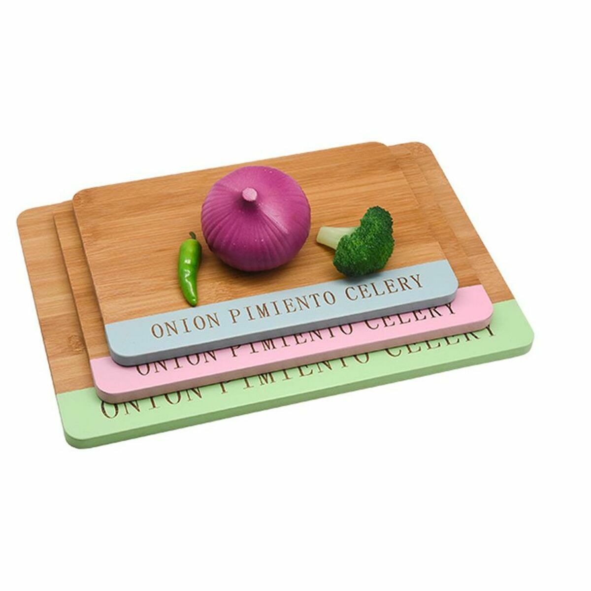 Cheeseboard DKD Home Decor 33,5 x 24 x 2 cm Blue Pink Stainless steel Green (3 Pieces)