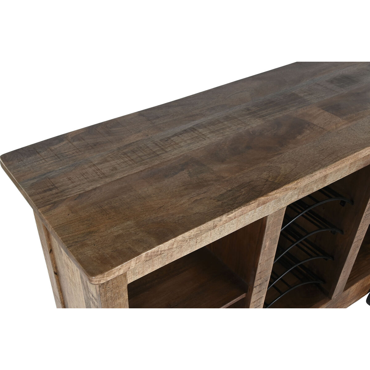 Bar unit Home ESPRIT Black Natural 145 x 53 x 100 cm