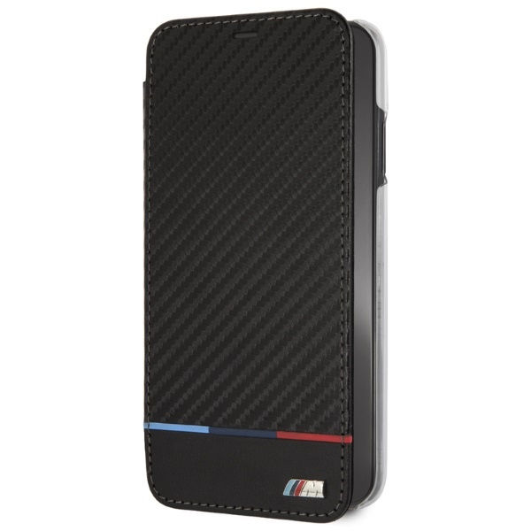 BMW BMTRBKI65PUCARTCBK Apple iPhone XS Max book black Carbon Tricolor Stripe