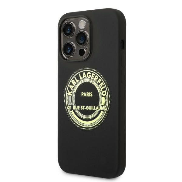 Karl Lagerfeld KLHCP14LSRSGRCK Apple iPhone 14 Pro hardcase black Silicone RSG