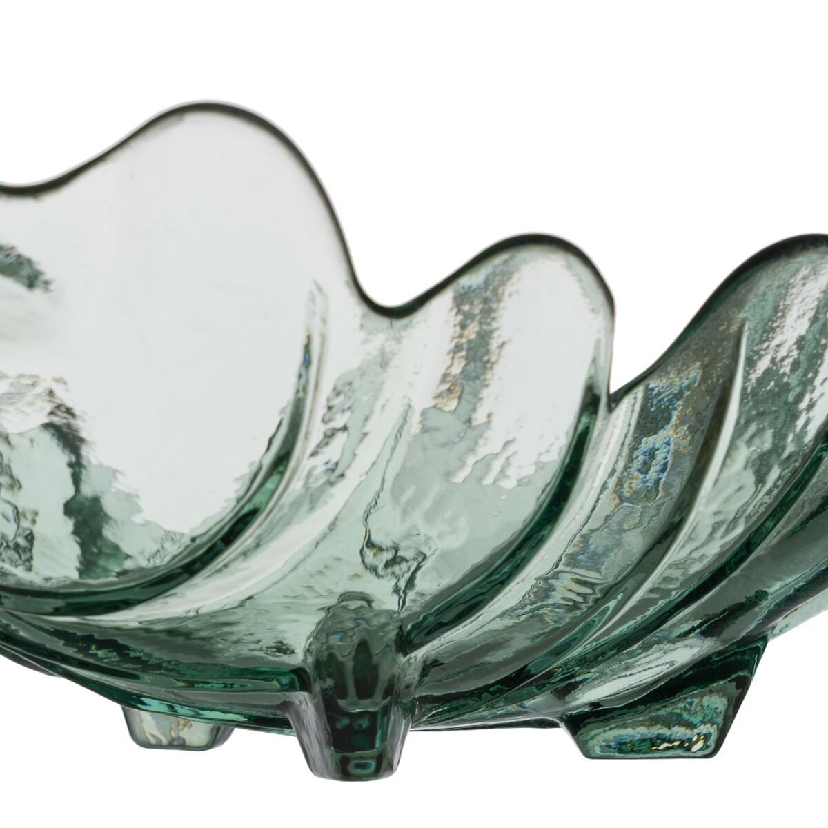 Centerpiece 35 x 19,5 x 11 cm recycled glass Green
