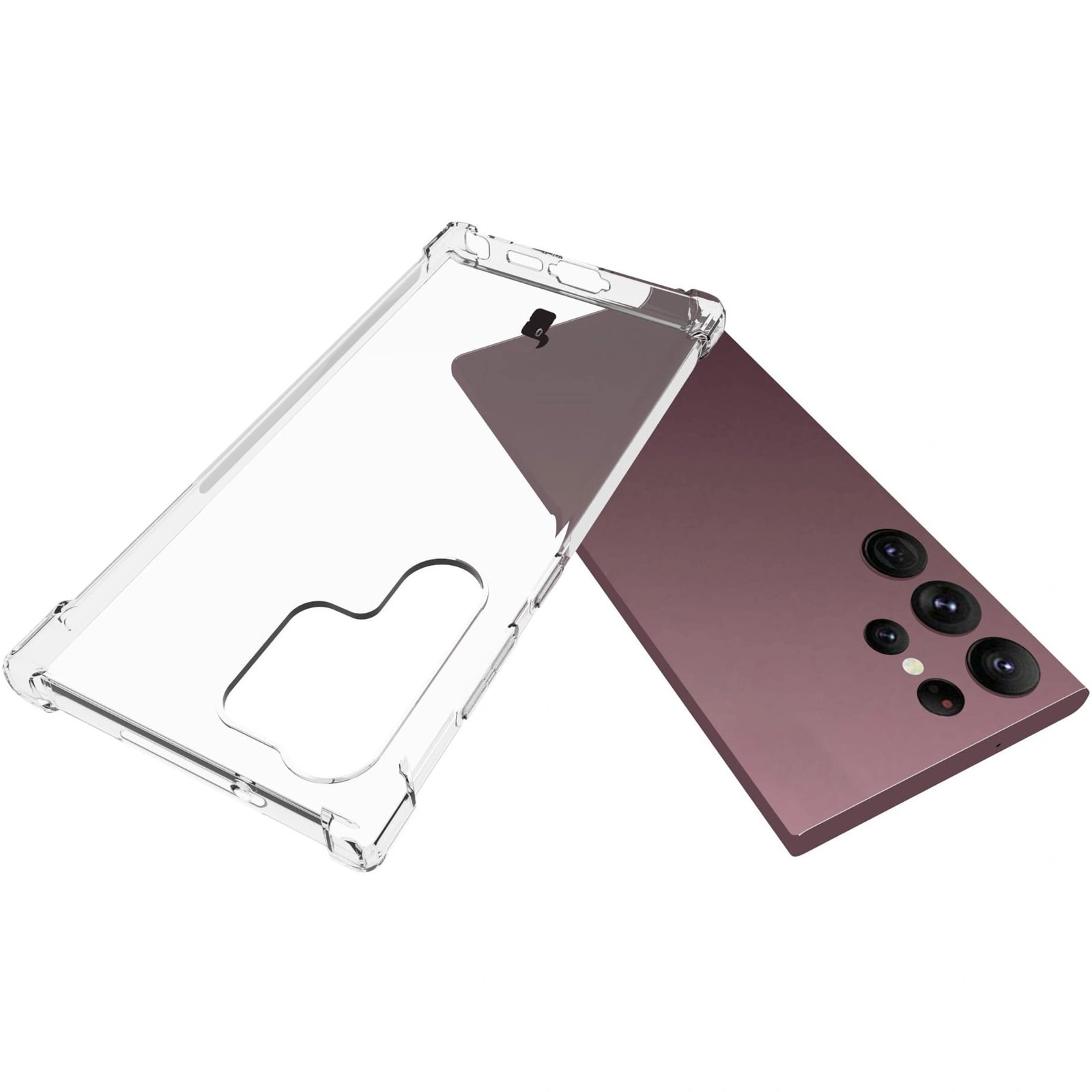 Bizon Case Clear Pack case + 2x screen film + lens protector Samsung Galaxy S23 Ultra clear