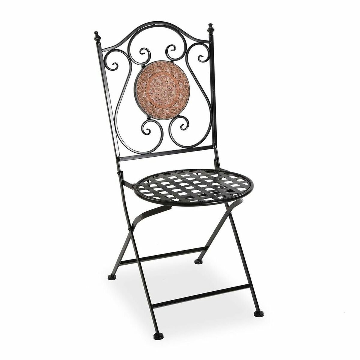 Garden chair Versa Mosaic Red Metal (50 x 92 x 39 cm)