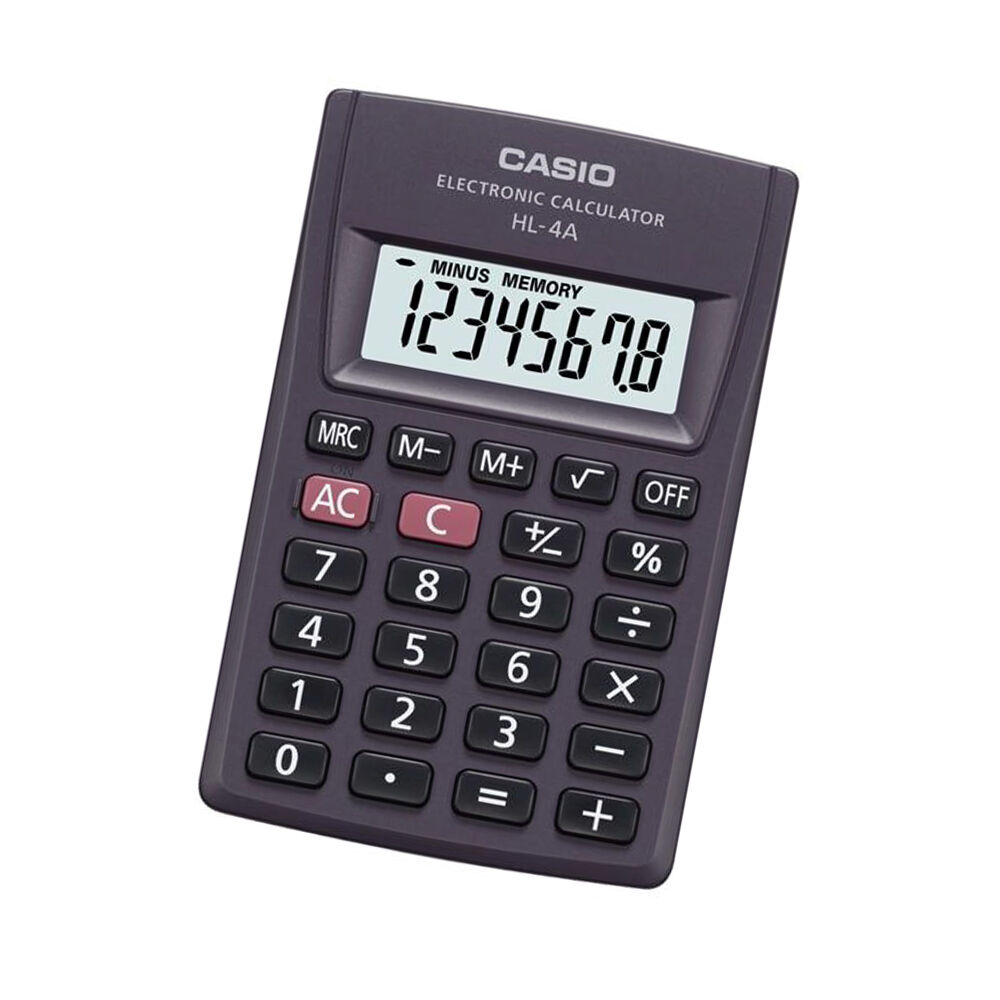 Calculator Casio HL-4A Grey Resin (8 x 5 cm)