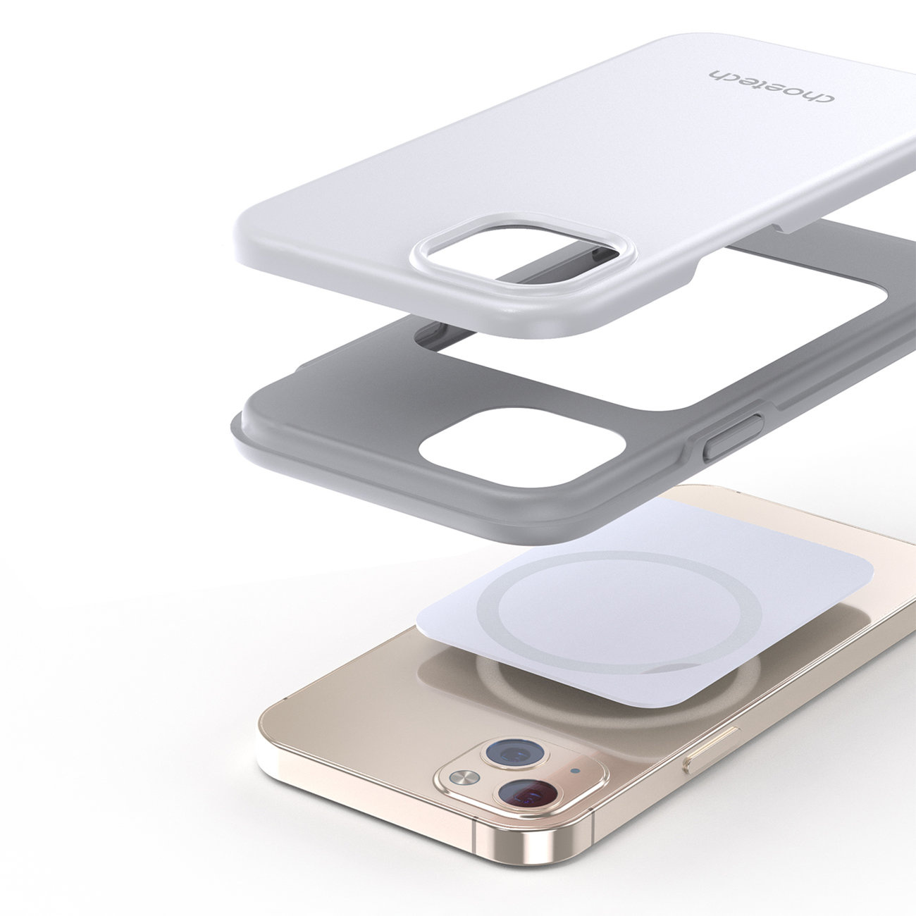 Choetech PC0111-MFM-WH MFM Anti-drop Made For MagSafe Apple iPhone 13 mini white