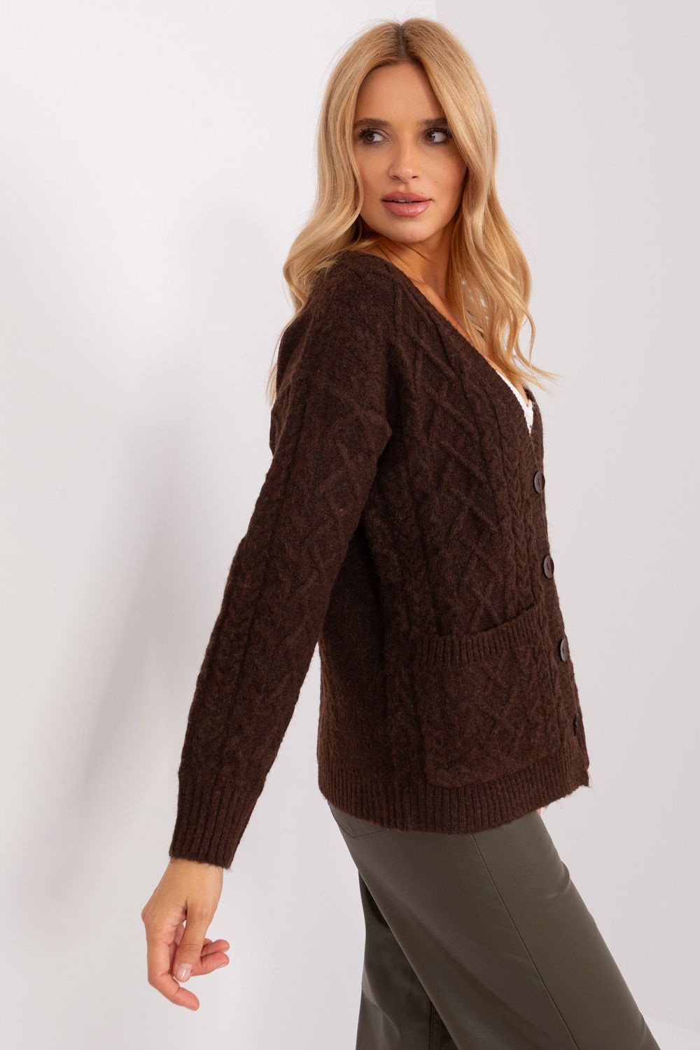  Cardigan model 186747 AT  brown