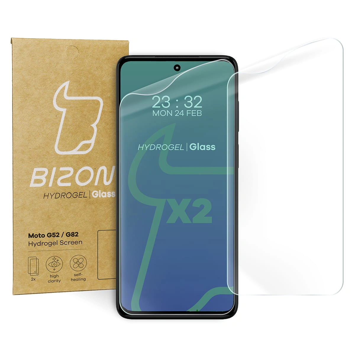 Bizon Glass Hydrogel Moto G52 / G82 [2 PACK]