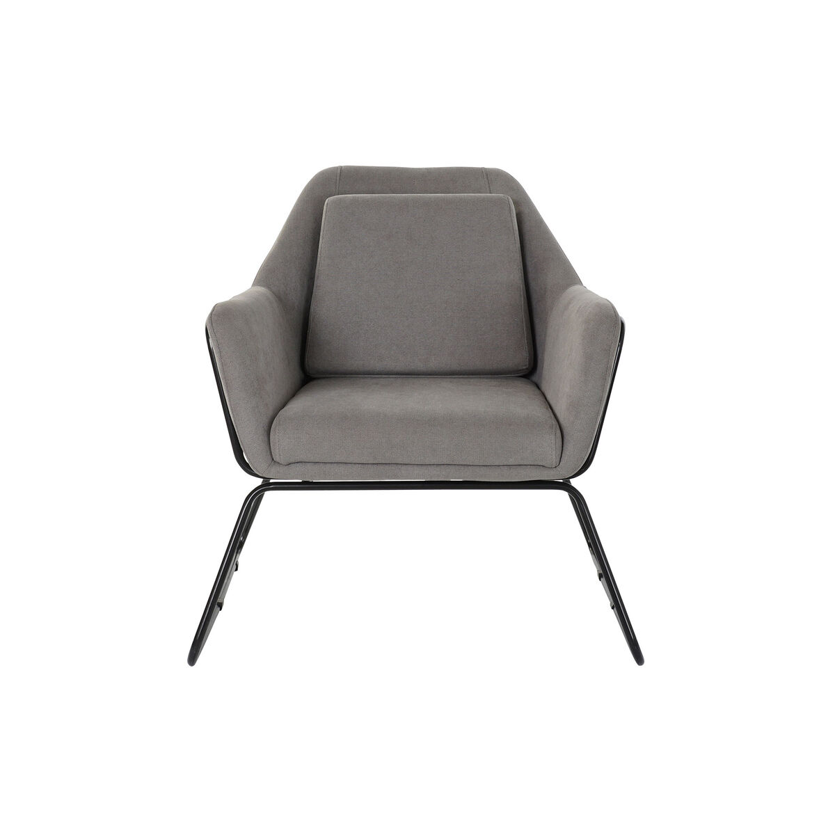 Armchair DKD Home Decor 75 x 76 x 82 cm Black Grey Metal