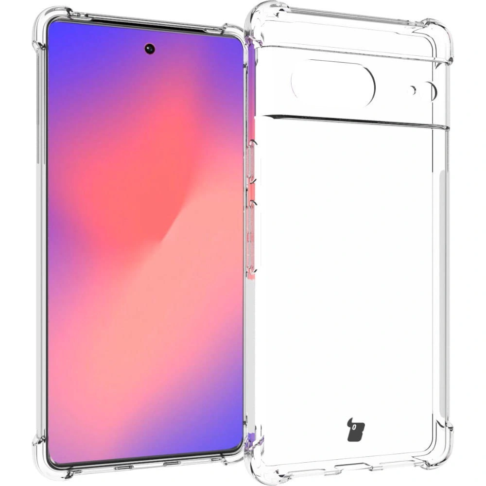 Bizon Case Clear Pack case + 2x screen glass Google Pixel 7 clear
