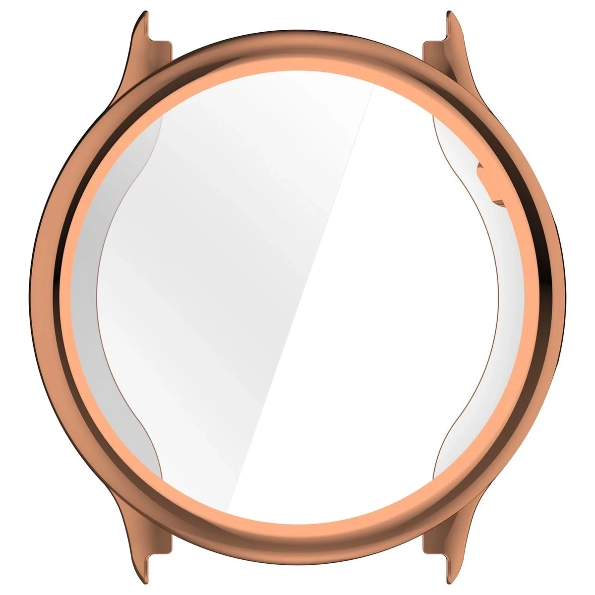 Etui z osłoną ekranu Bizon Case Watch Felipe do Garmin Vivoactive 6 różowozłote