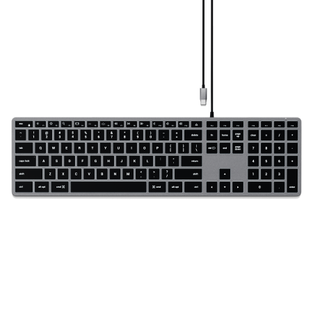 Satechi Slim W3 Wired USB-C Keyboard (space gray)