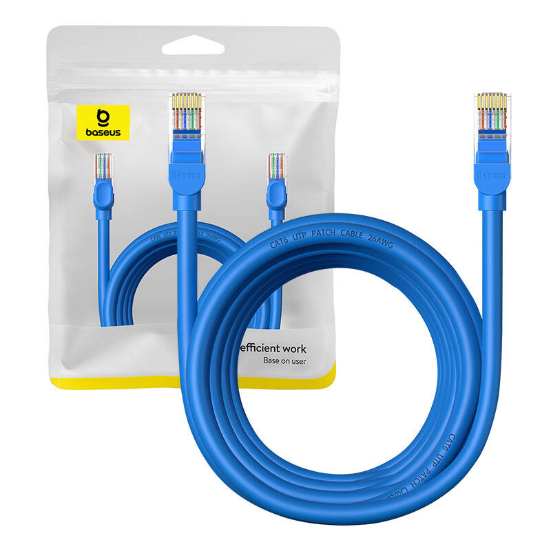Baseus Ethernet RJ45 Cat.6 1000Mbps network cable 5m (blue)