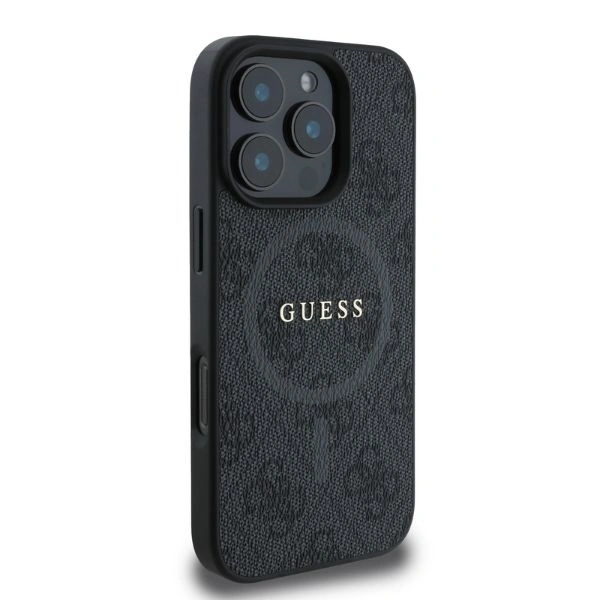 Case Guess GUHMP16XG4GFRK Apple iPhone 16 Pro Max hardcase 4G Ring Classic Logo MagSafe black