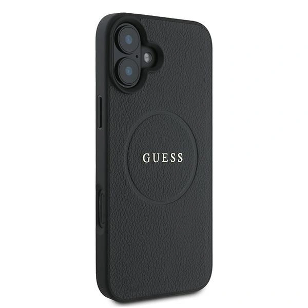 Case Guess GUHMP16MPGHSMMK Apple iPhone 16 Plus hardcase Grained Ring MagSafe black