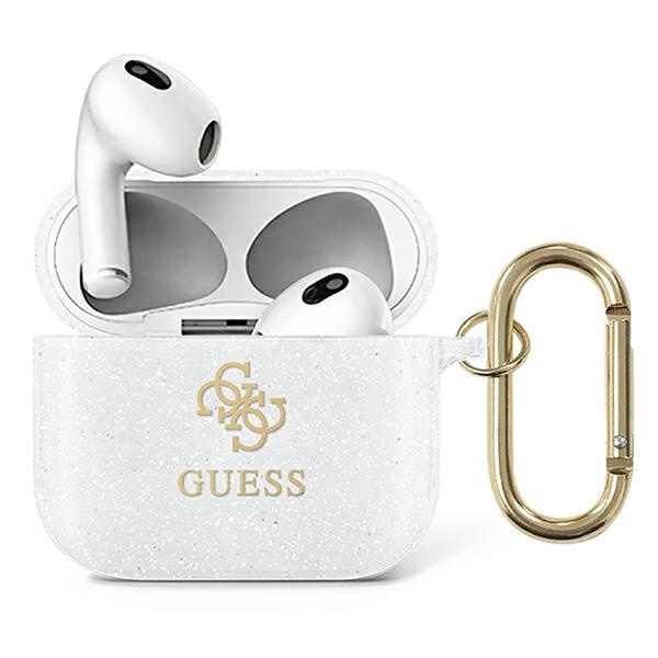 Guess GUA3UCG4GT Apple AirPods 3 cover Transparent Glitter Collection