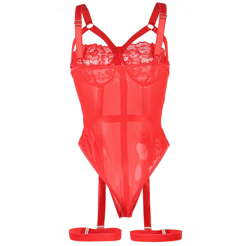 SUBBLIME - TEDDY WITH GARTER STRAP DETAIL CHEST RED S/M SUBBLIME - TEDDY WITH GARTER STRAP DETAIL CHEST RED S/M