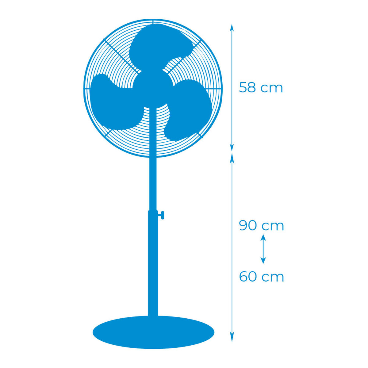 Freestanding Fan EDM Matte back 80 W Ø 50 cm industrial